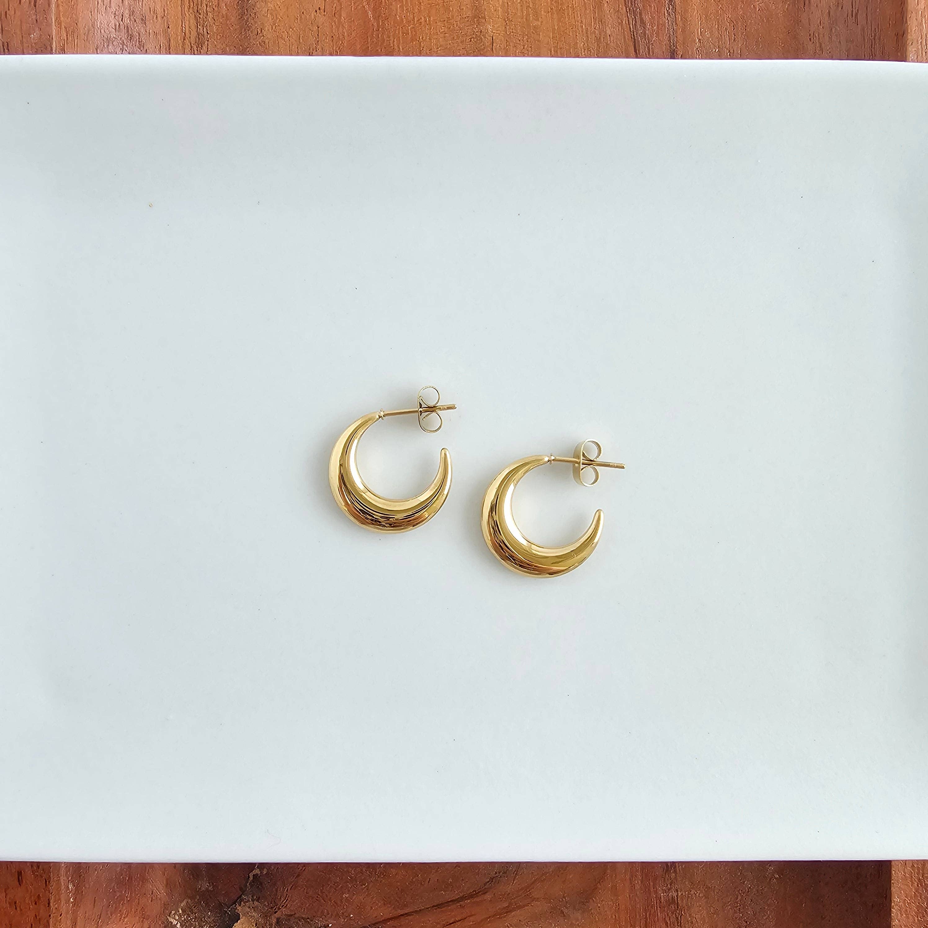 Gold Luxe Selena Hoops
