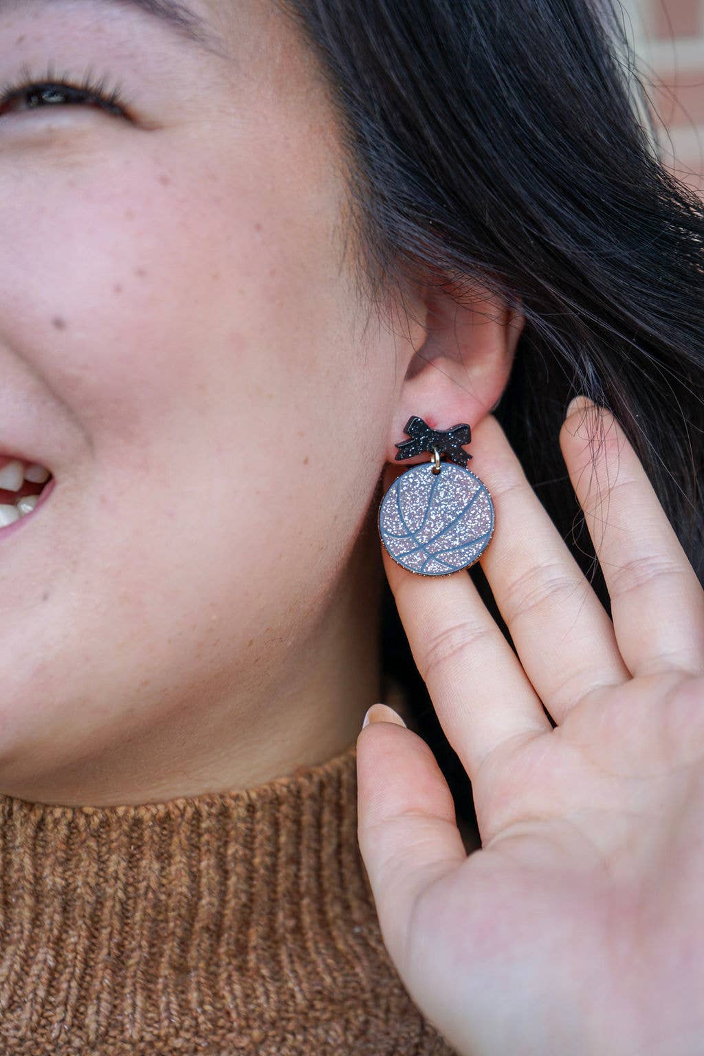 Bow Basketball Earrings // Jewelry, Earrings, Game Day