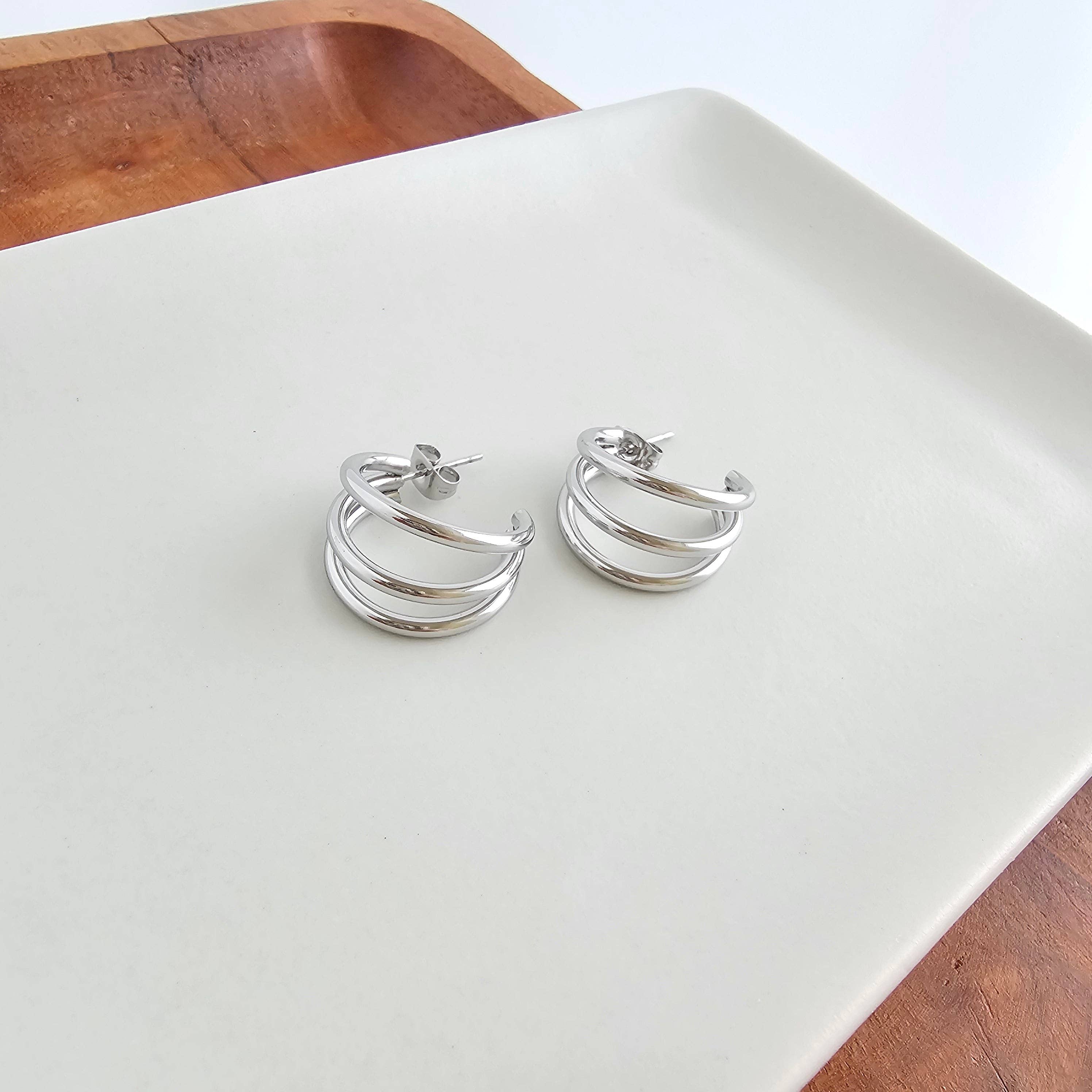 Silver Luxe Treya Hoops