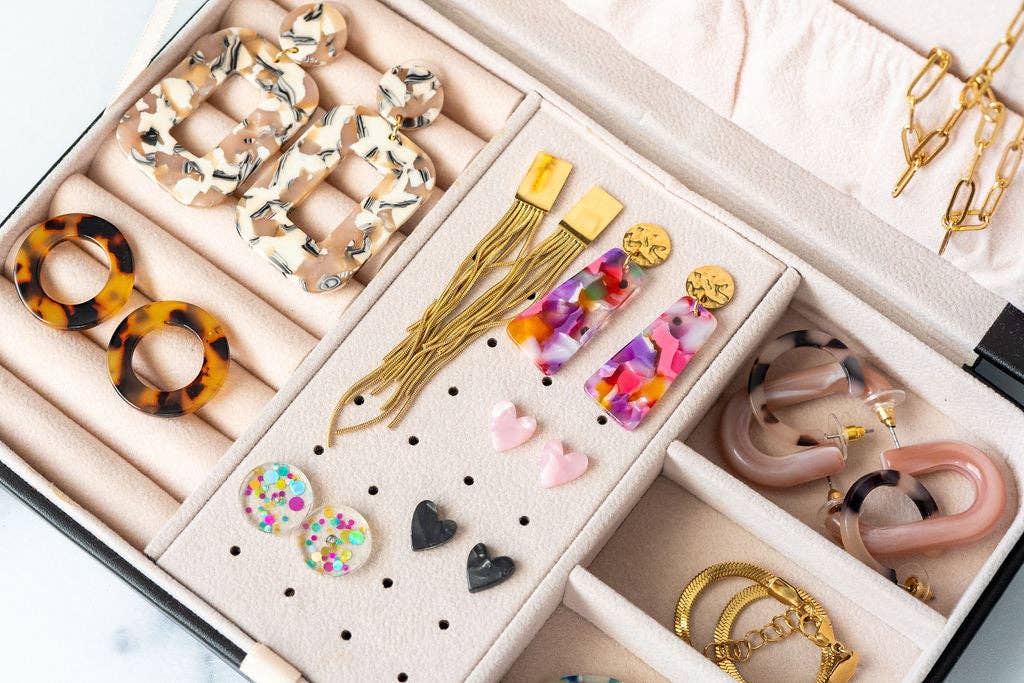 Black Jewelry Travel Case Box