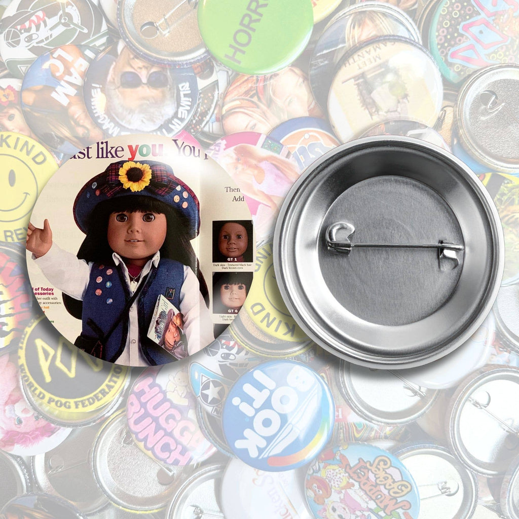 Nostalgic American Girl Pin Back Buttons
