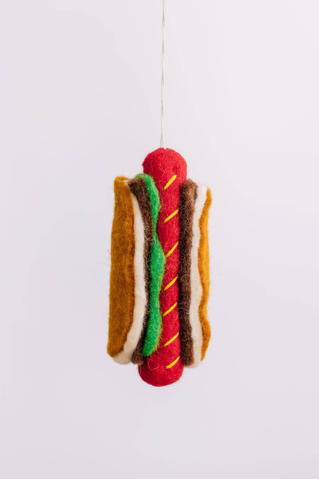 Christmas Hot Dog Felt Ornament