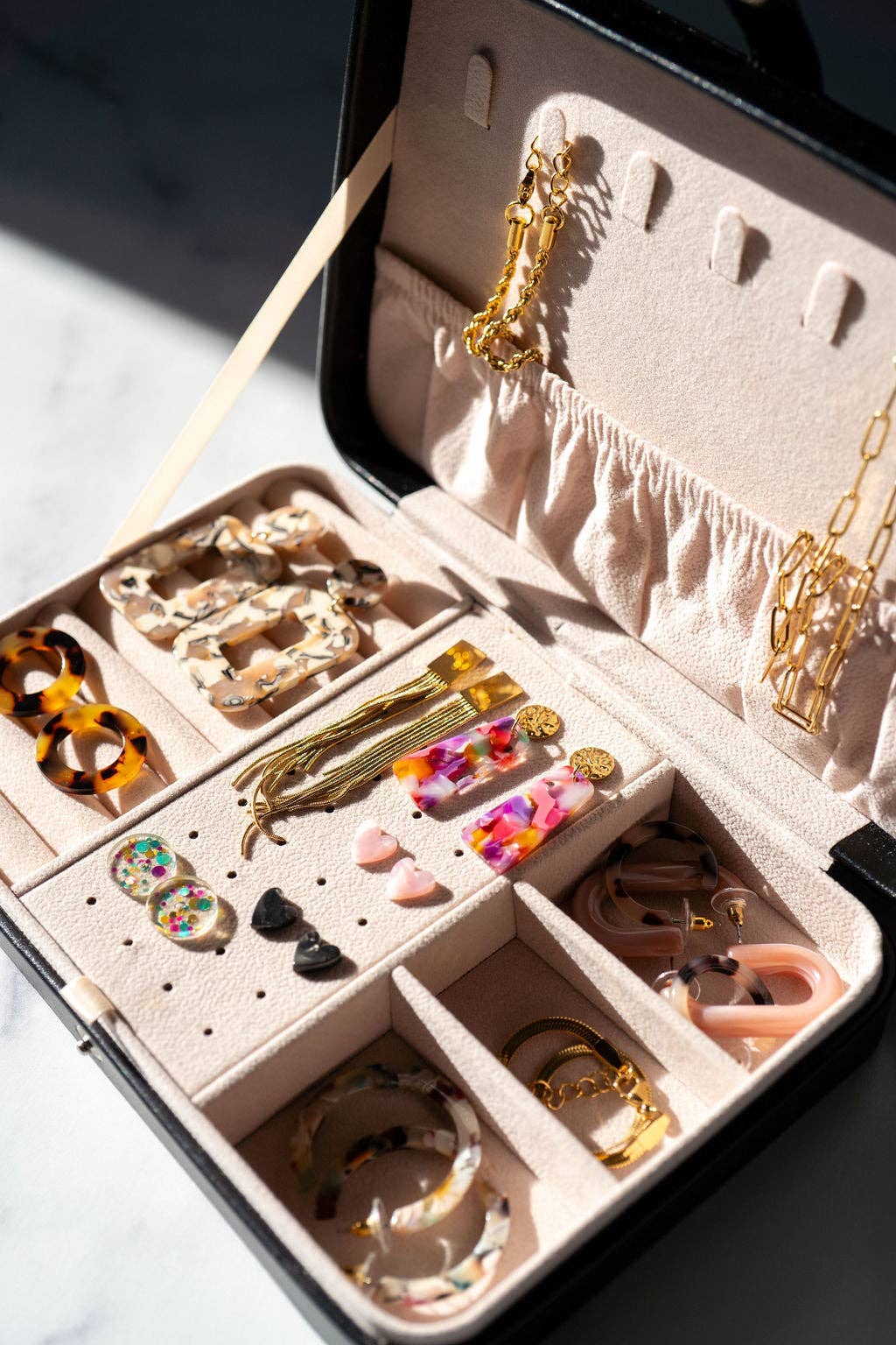 Black Jewelry Travel Case Box