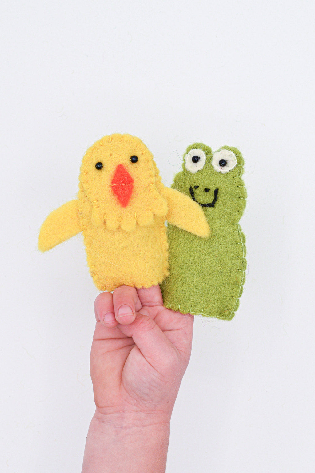 Finger Puppet - Frog and Chicken Set