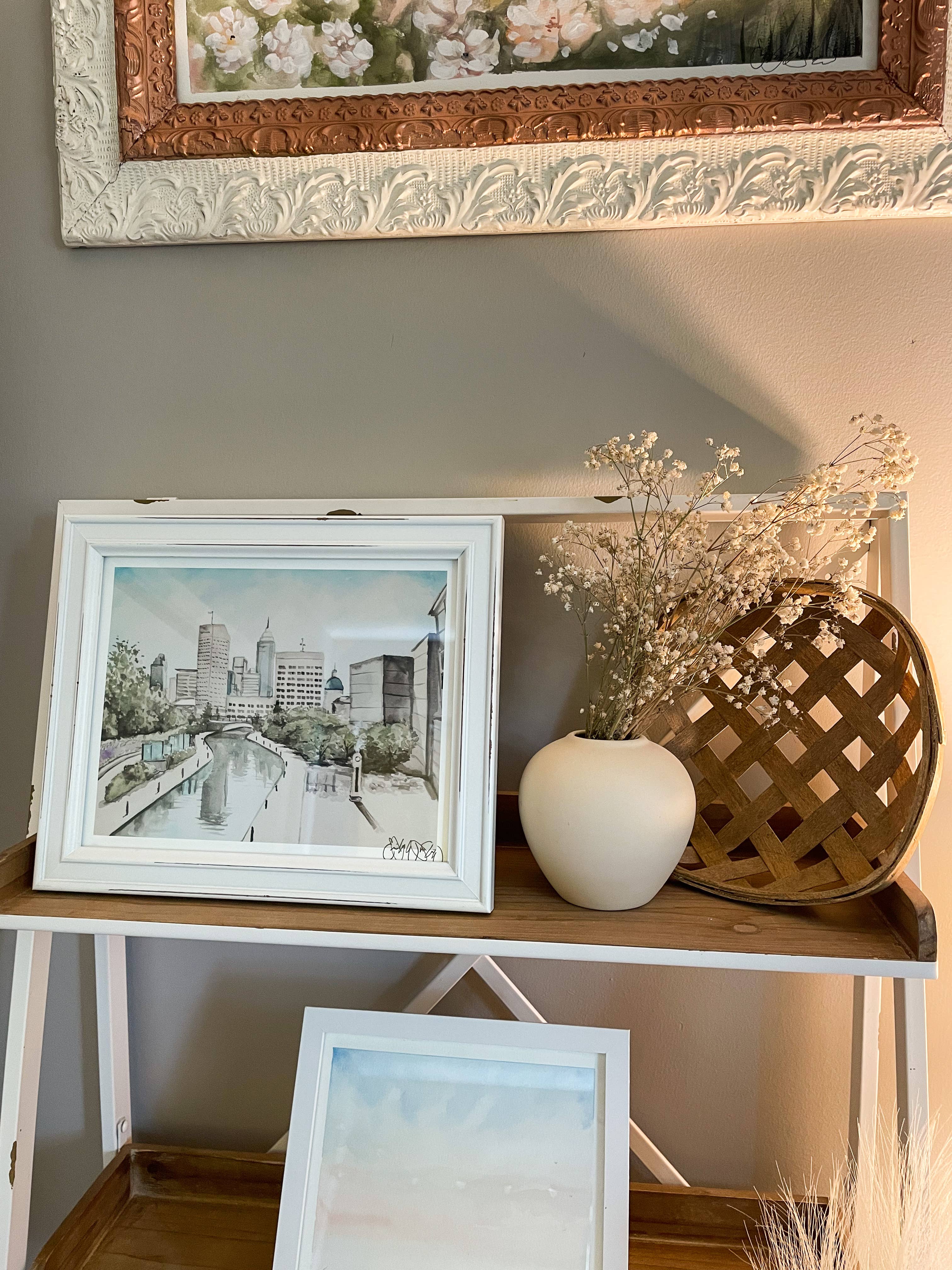 Watercolor Print of the Indianapolis Skyline