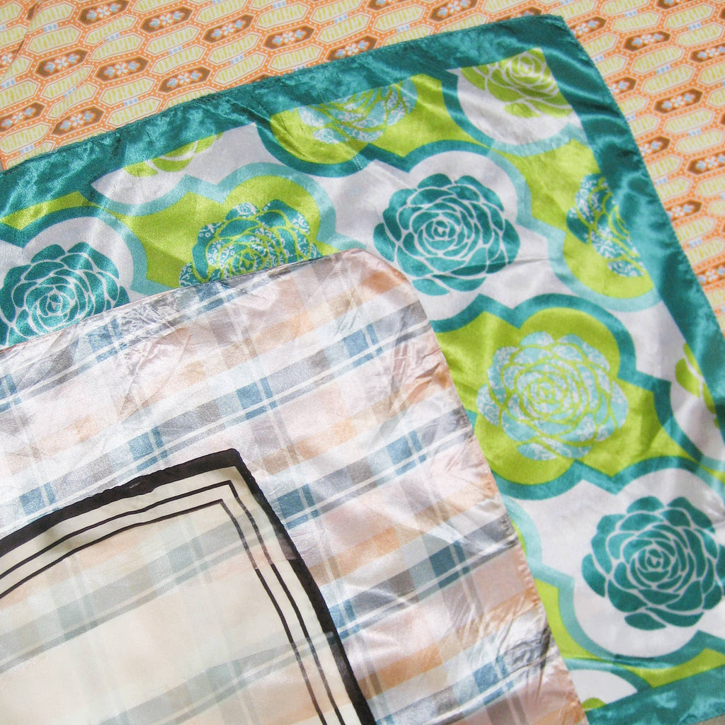 Assorted Kerchief Square Scarf Bundle