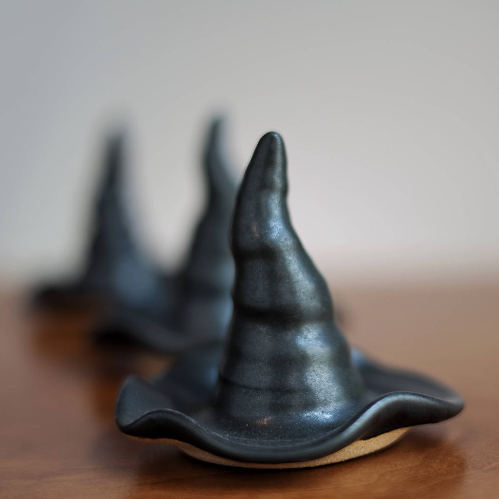 Handmade Ceramic Witch Hat Ring Holder | Altar & Halloween