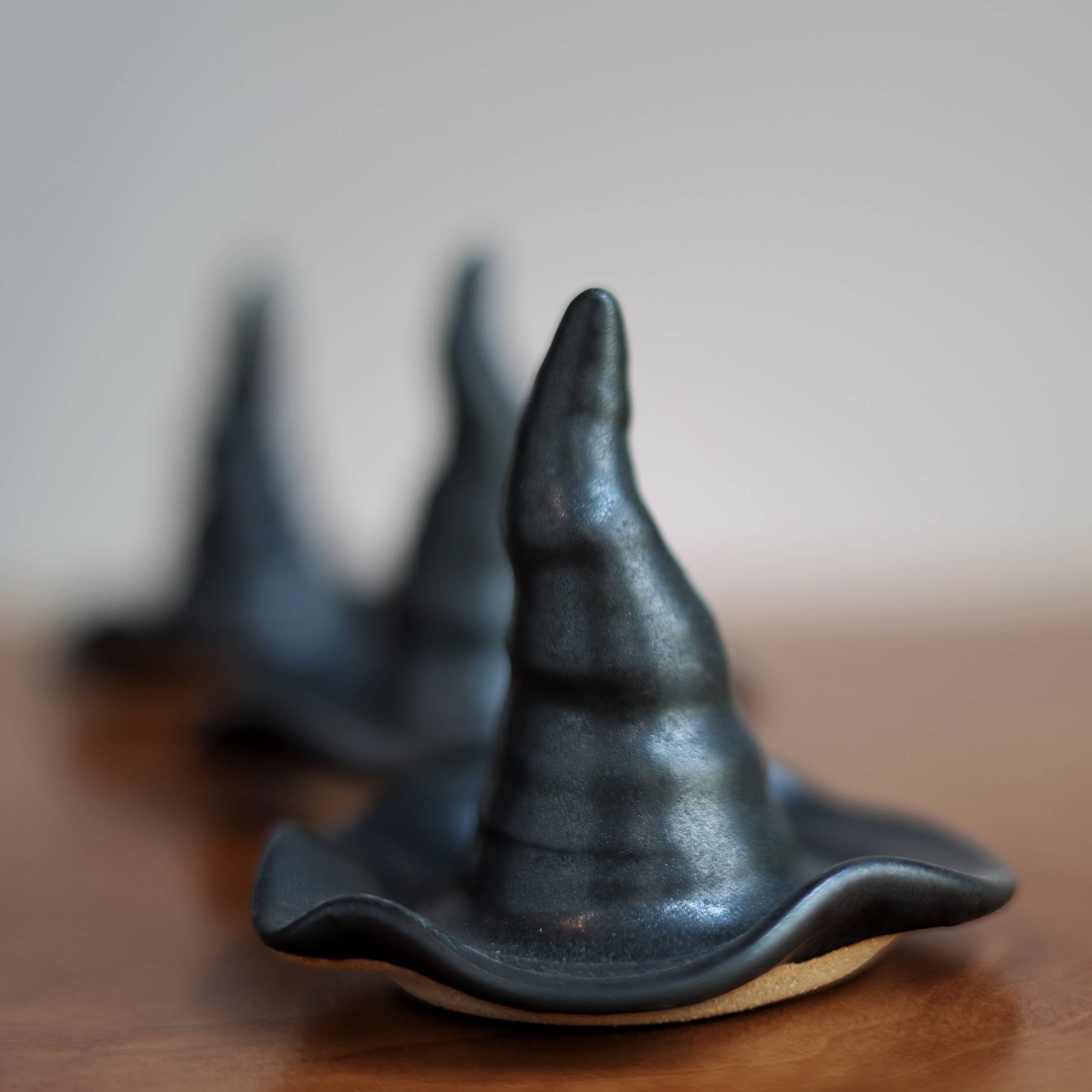 Handmade Ceramic Witch Hat Ring Holder | Altar & Halloween