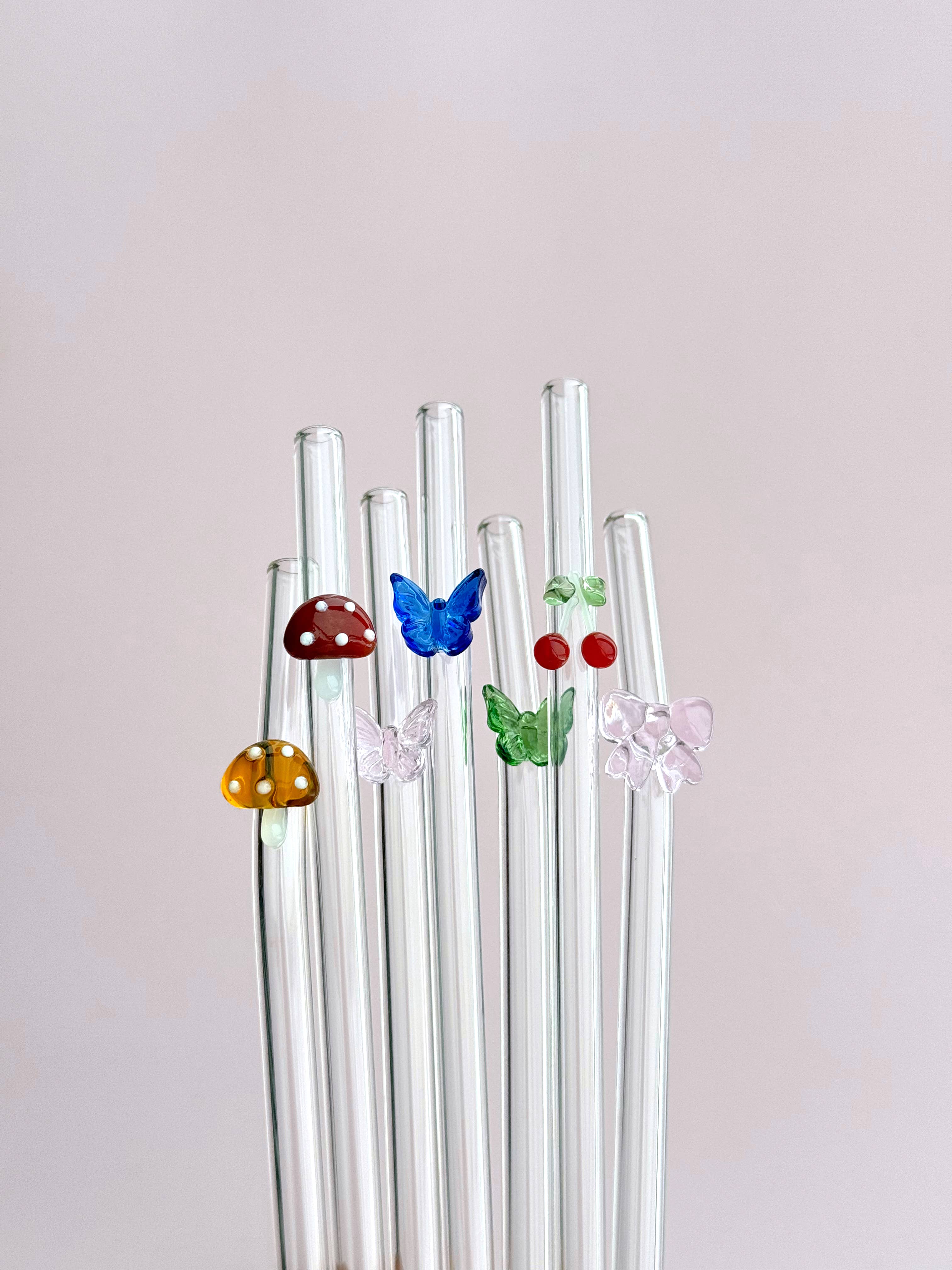 Butterfly Glass Straws - Whimsy, Accessories, Cutesy