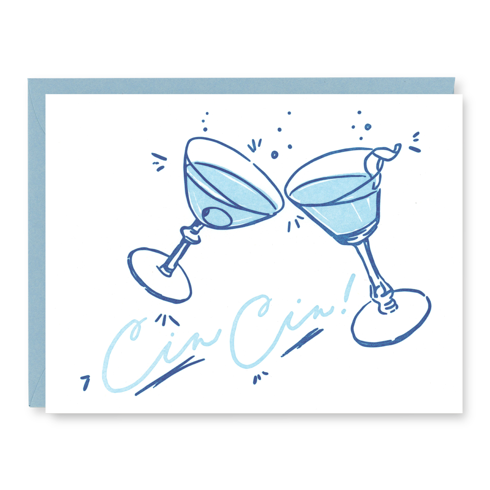 Cin Cin Congrats Card | Letterpress Congratulations Card