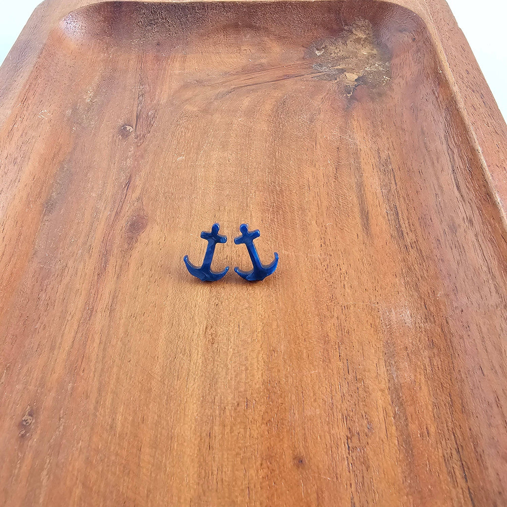 Nautical Anchor Studs - Navy