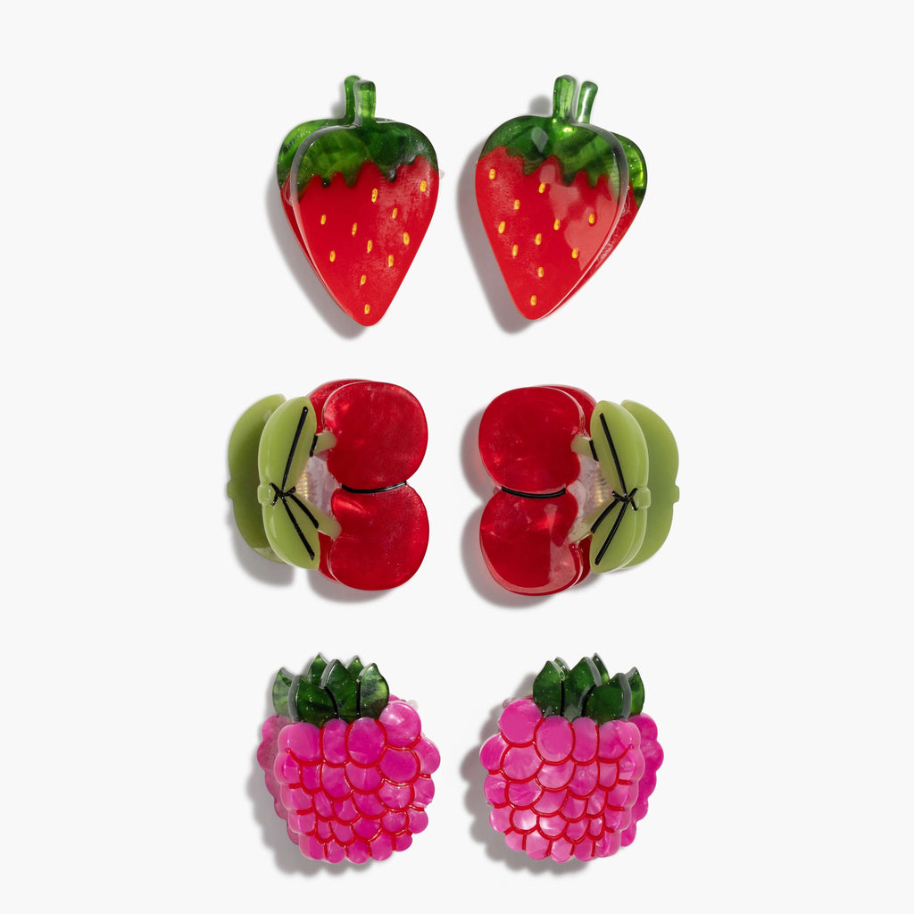 Micro Berry Basket Hair Clips
