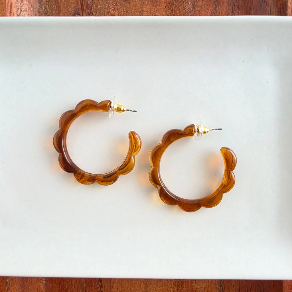 Scarlett Hoops - Amber // Jewelry, Earrings, Fall