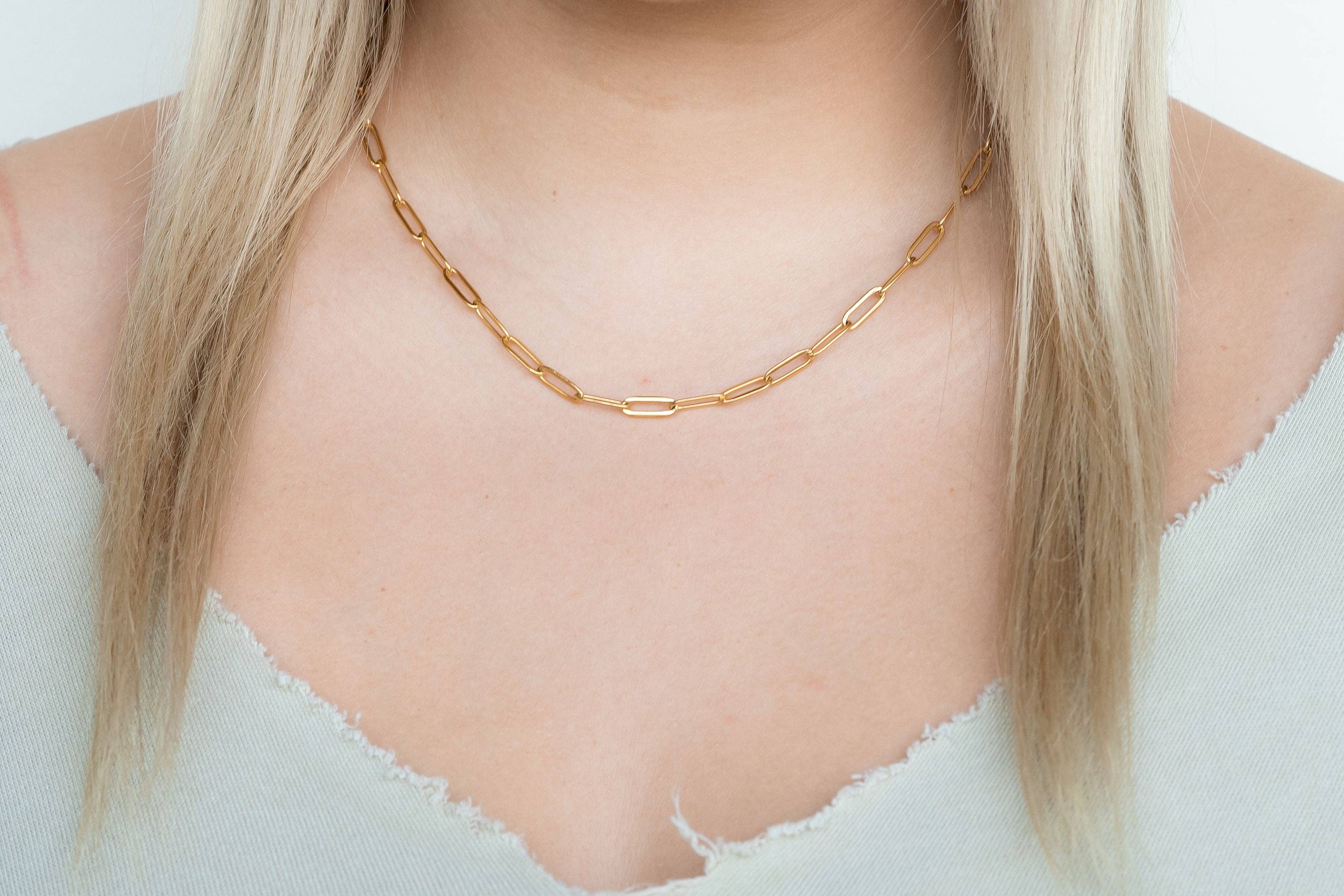 Luxe Gold Paper Clip Chain - 18"