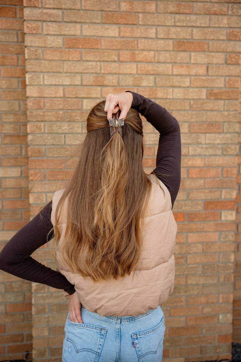 Carly Hair Claw - Giraffe // Fall, Clip, Brown