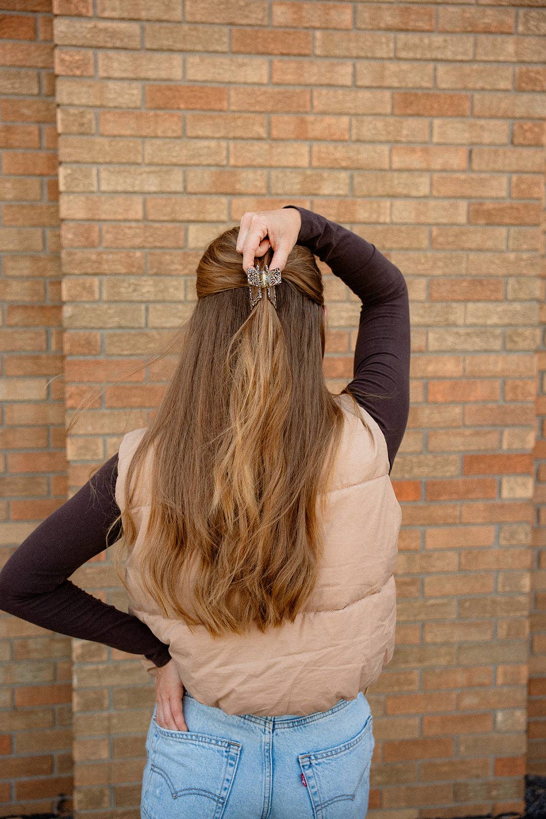 Carly Hair Claw - Giraffe // Fall, Clip, Brown