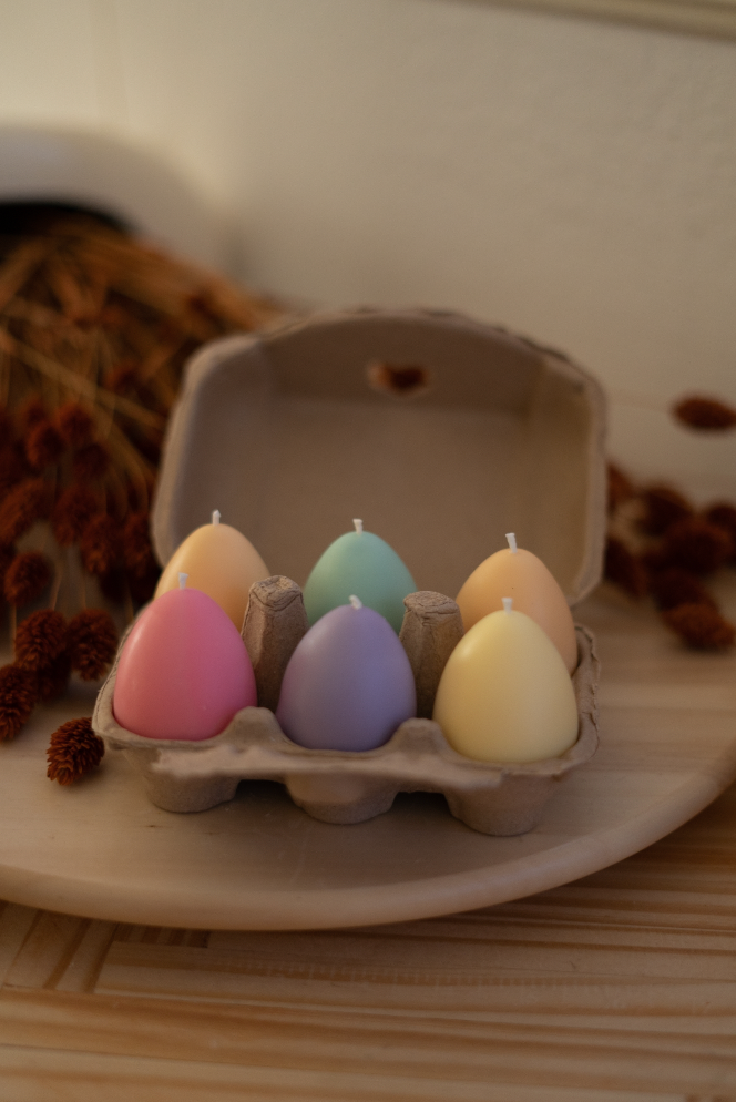 Easter Egg Carton Candles