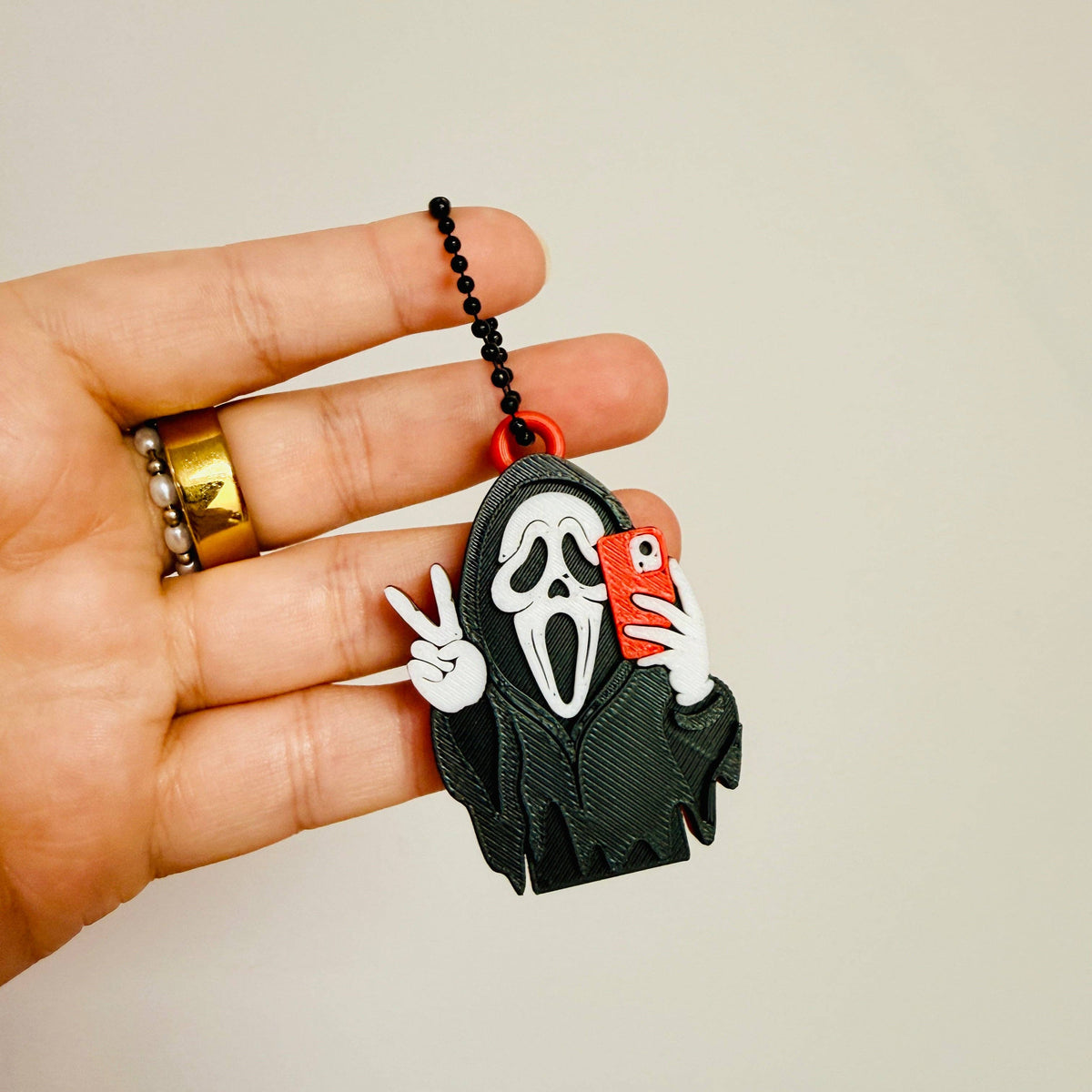 Ghost Face Nail Saver Bag Charm