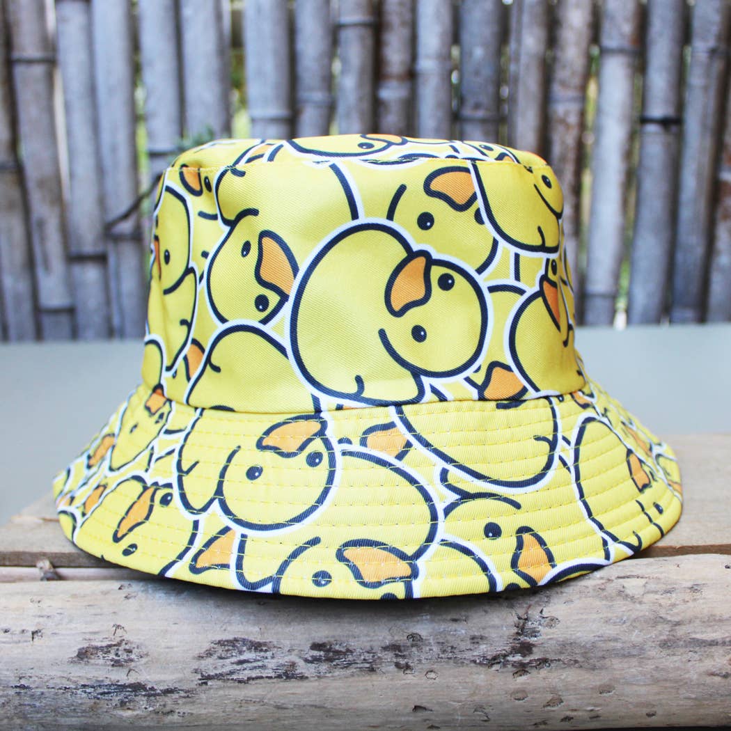 Float your Boat Rubber Duck Print Bucket Hat