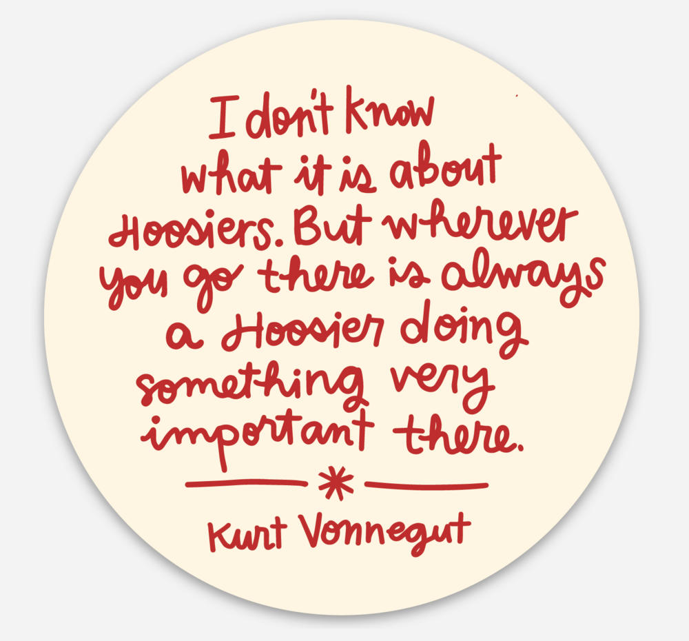 Kurt Vonnegut "Hoosier" Sticker