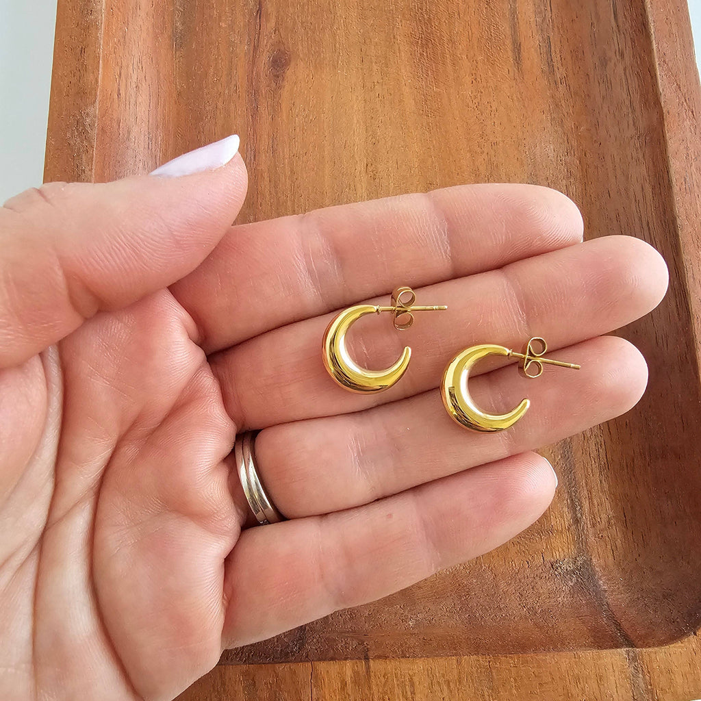 Mini Gold Luxe Selena Hoops