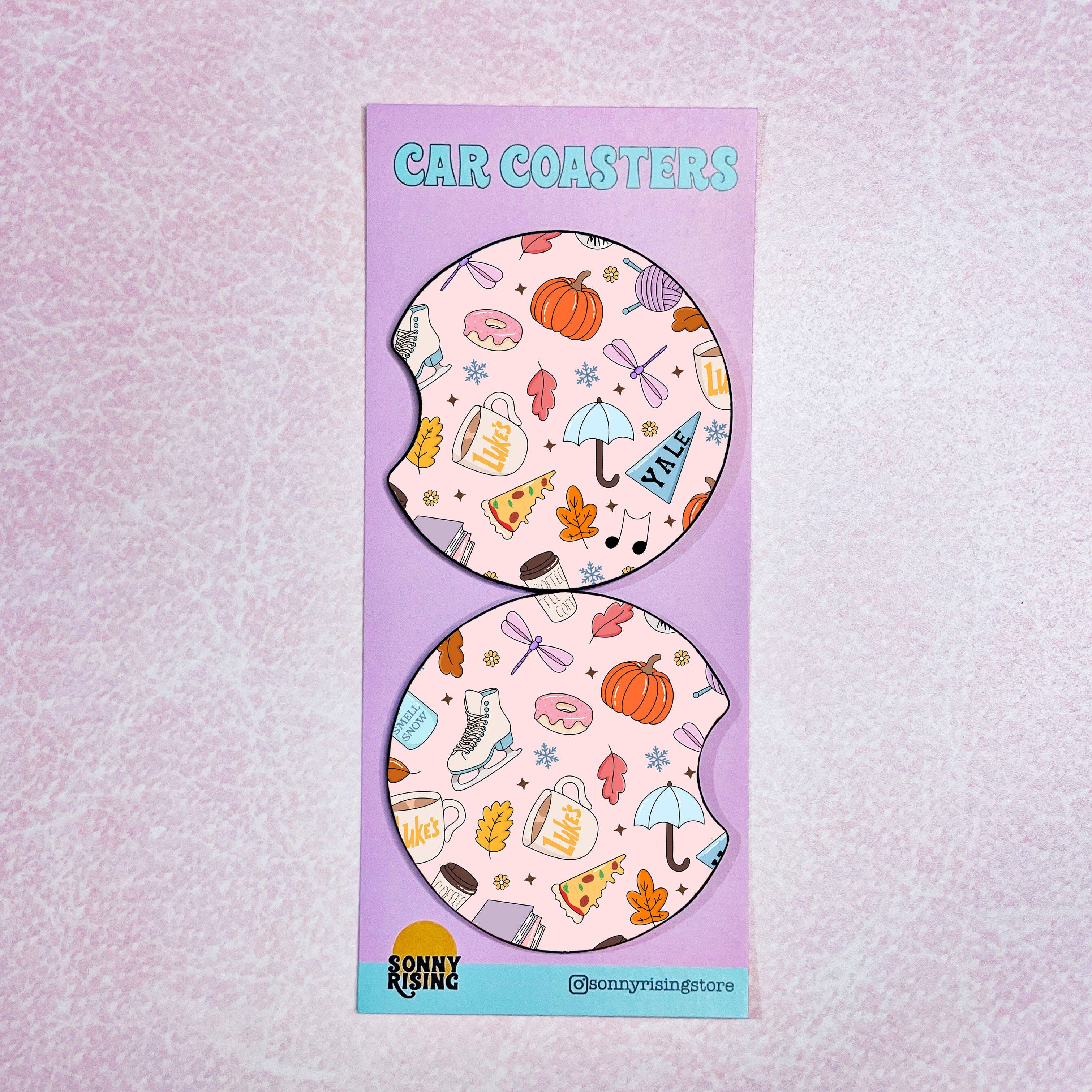 2 Car Coasters - Gilmore Icons