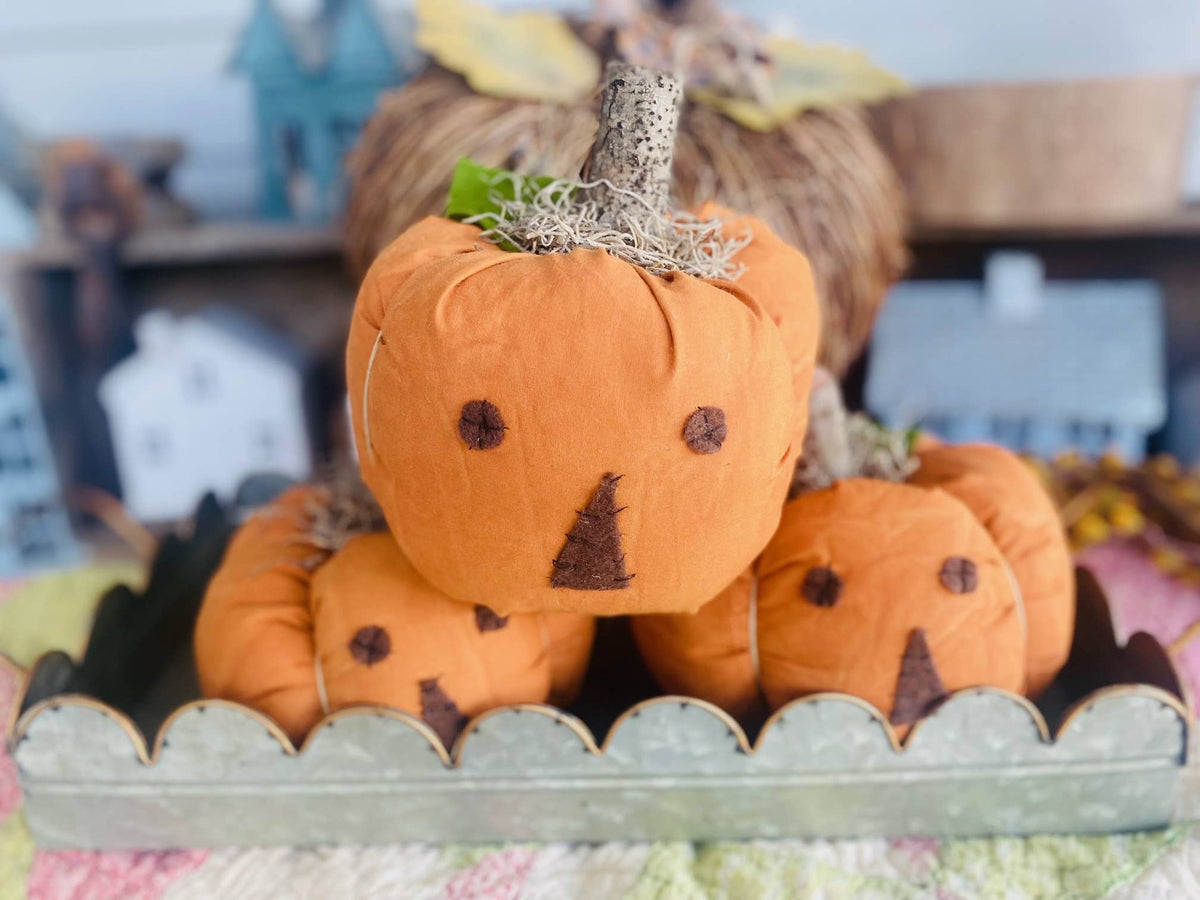 Vintage Fabric Pumpkin