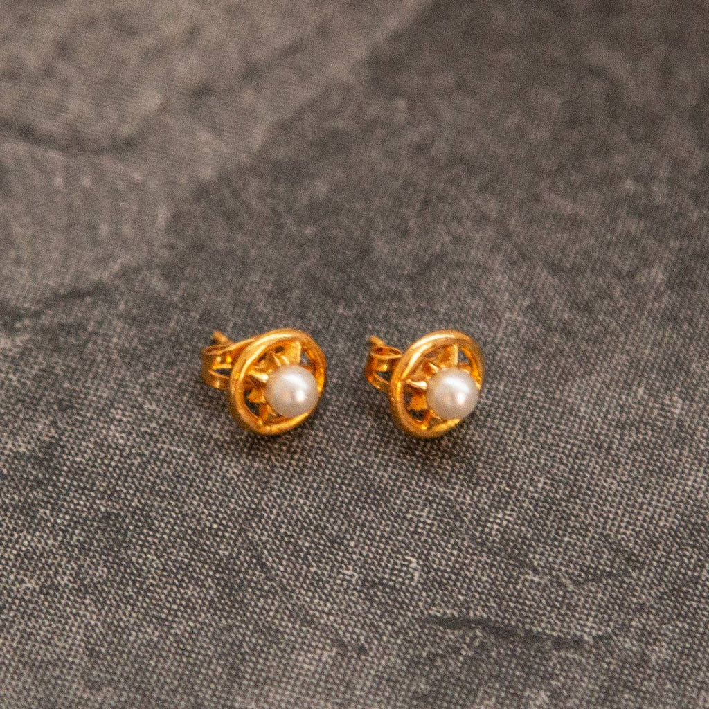 Vintage Gold Stud Earrings