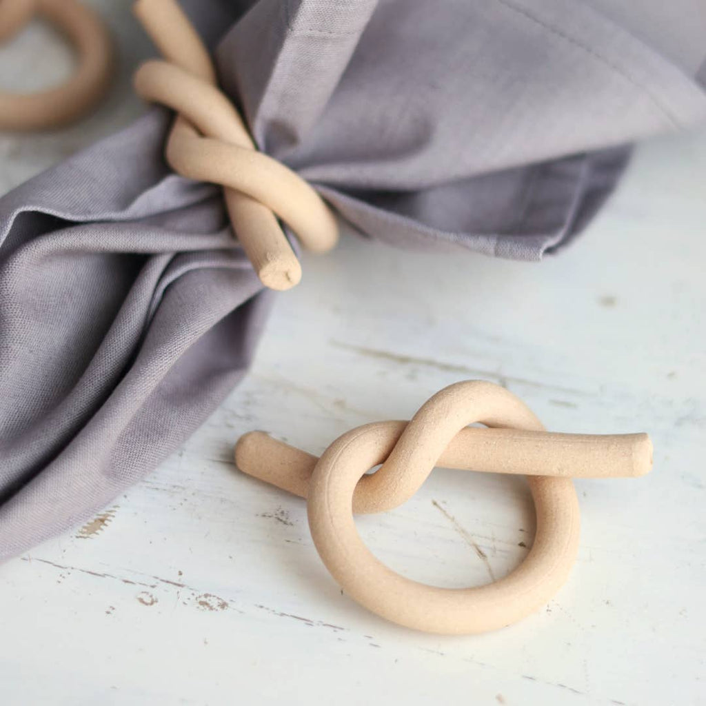Knot Napkin Ring | Rustic Modern Handmade ceramic