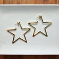 Gold Luxe Star Hoops