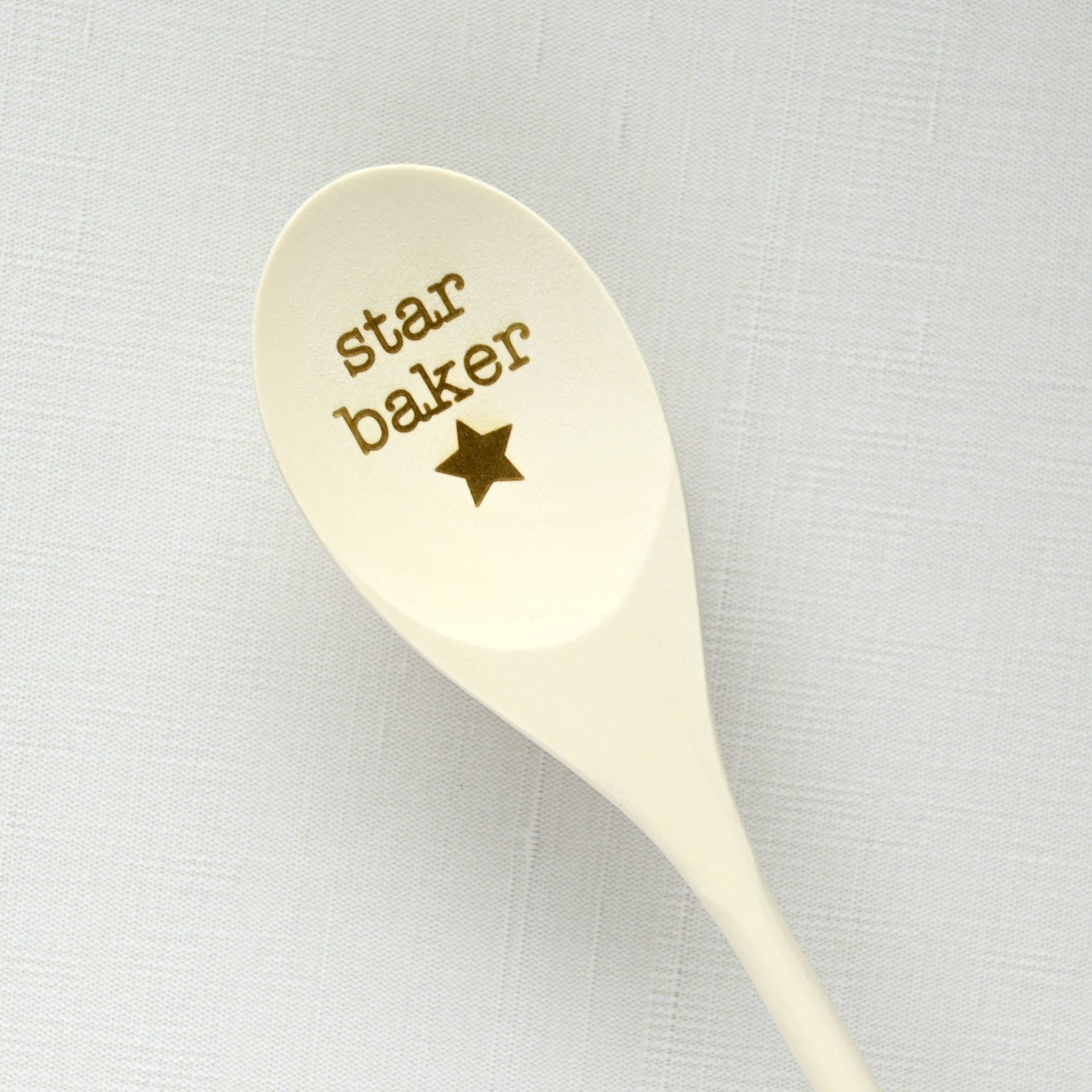 Star Baker Engraved Wood Spoon