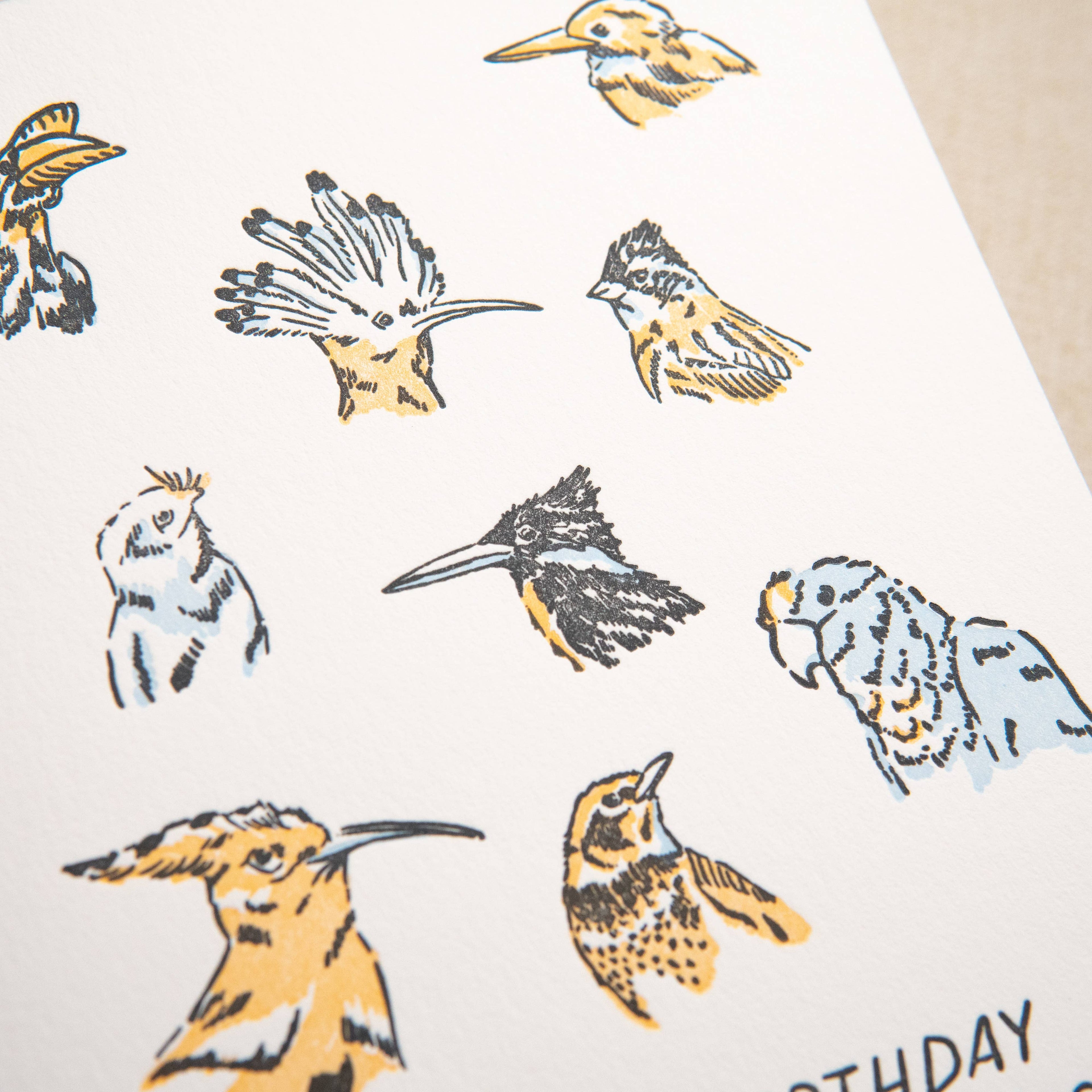Rare Bird Birthday Card | Letterpress Birthday Card