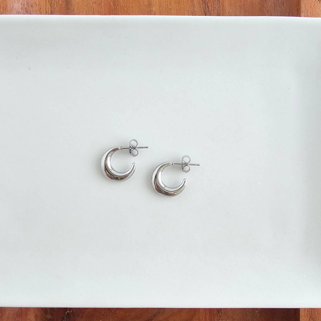 Mini Silver Luxe Selena Hoops