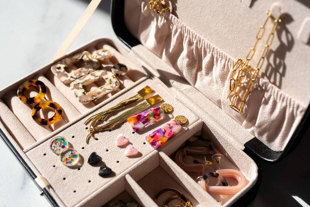 Black Jewelry Travel Case Box