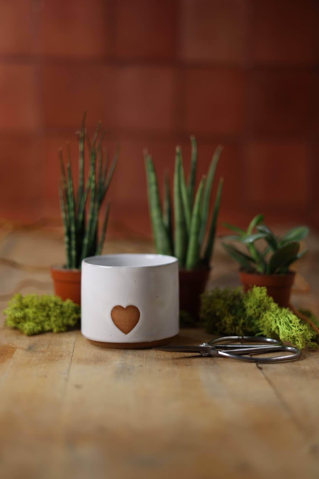Small Minimalist Heart Planter