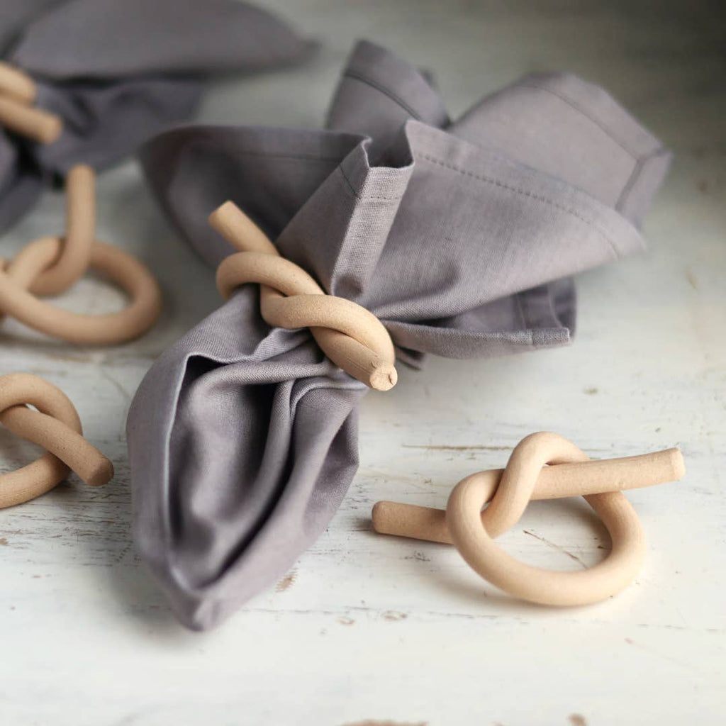 Knot Napkin Ring | Rustic Modern Handmade ceramic