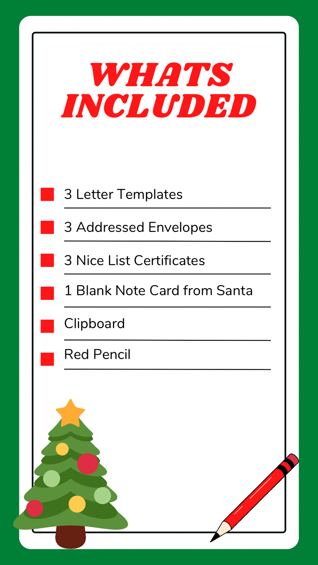 Santa Letter Kit Holiday Gift Santa Stationery Kit