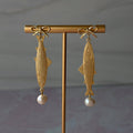 Sardine Pearl Coquette Fish Earrings