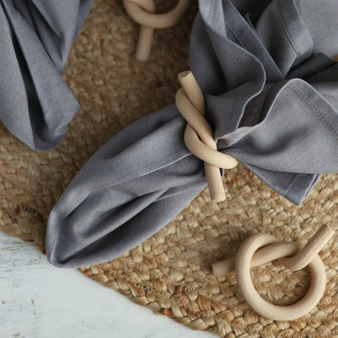 Knot Napkin Ring | Rustic Modern Handmade ceramic