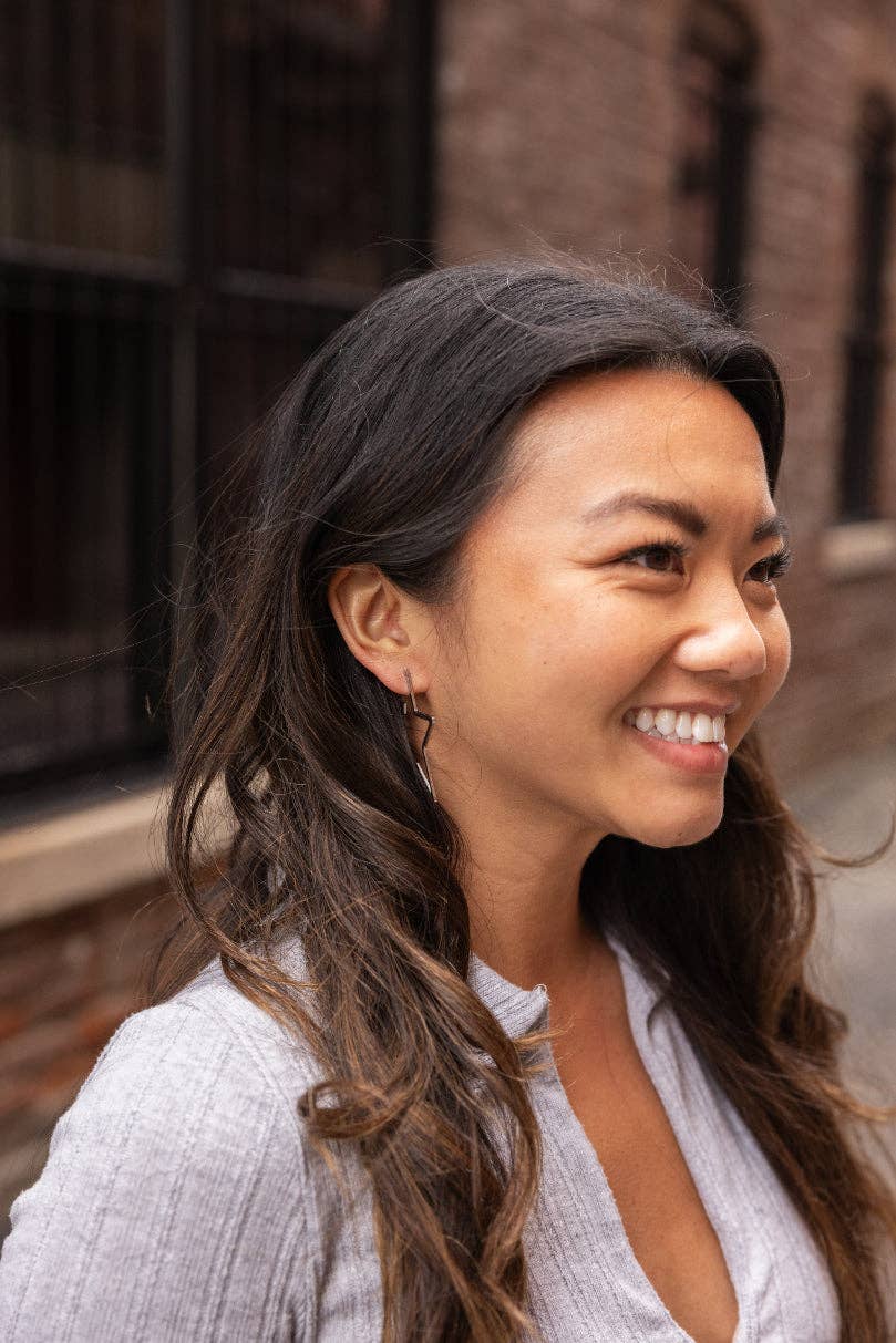 Silver Luxe Star Hoops