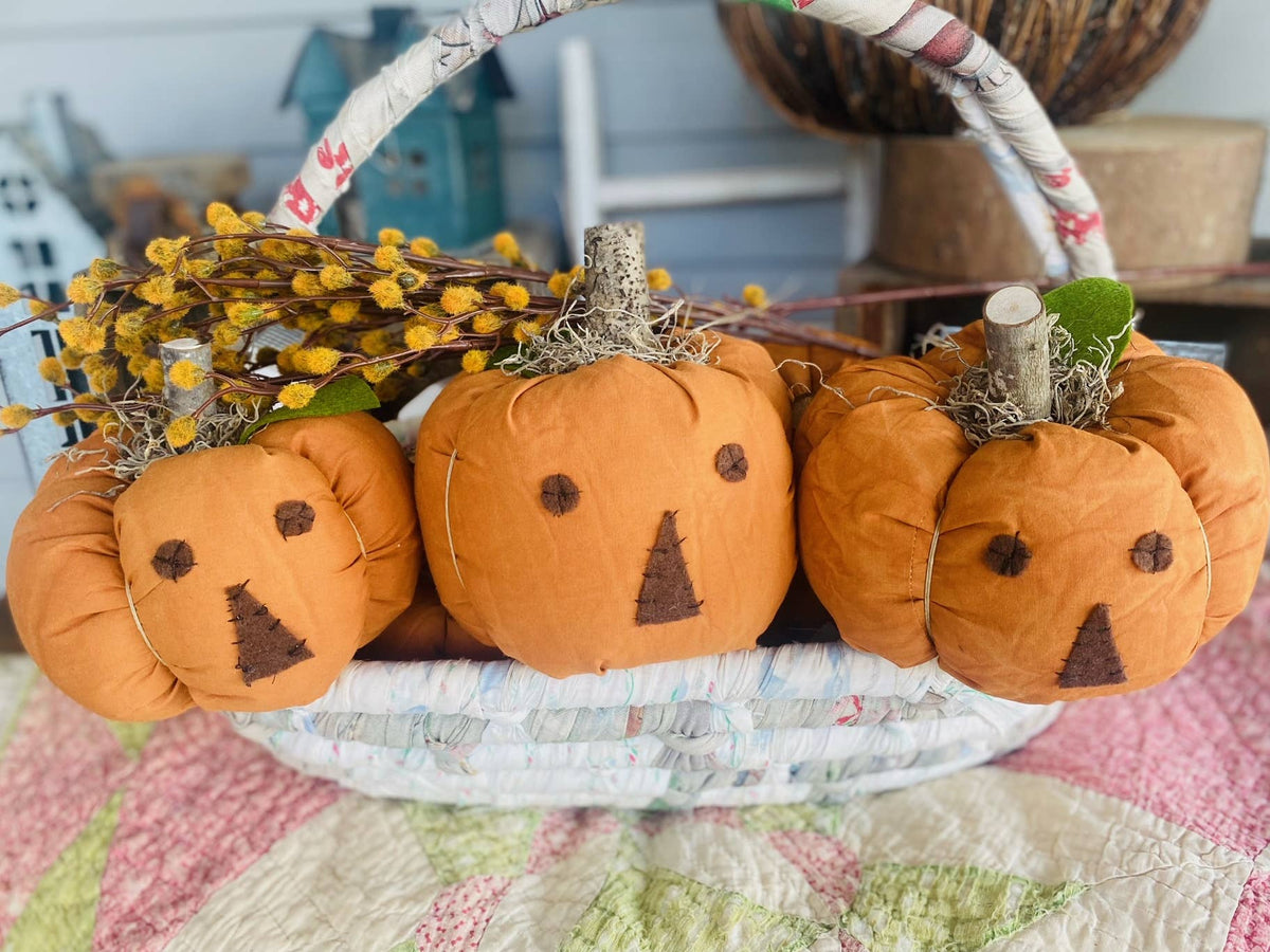 Vintage Fabric Pumpkin