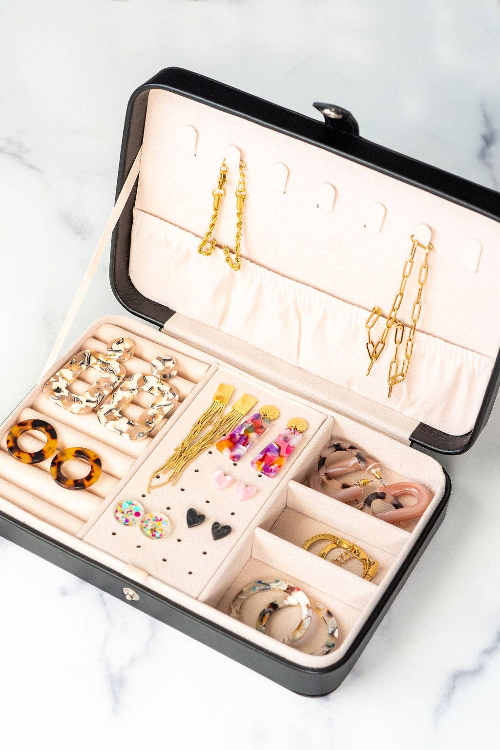 Black Jewelry Travel Case Box