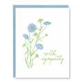 Floral Sympathy Card | Letterpress Sympathy Card