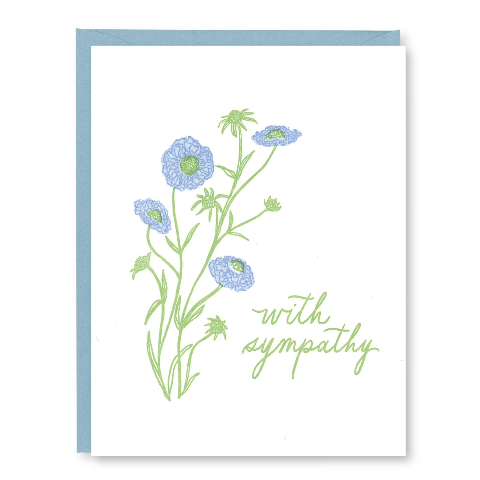 Floral Sympathy Card | Letterpress Sympathy Card