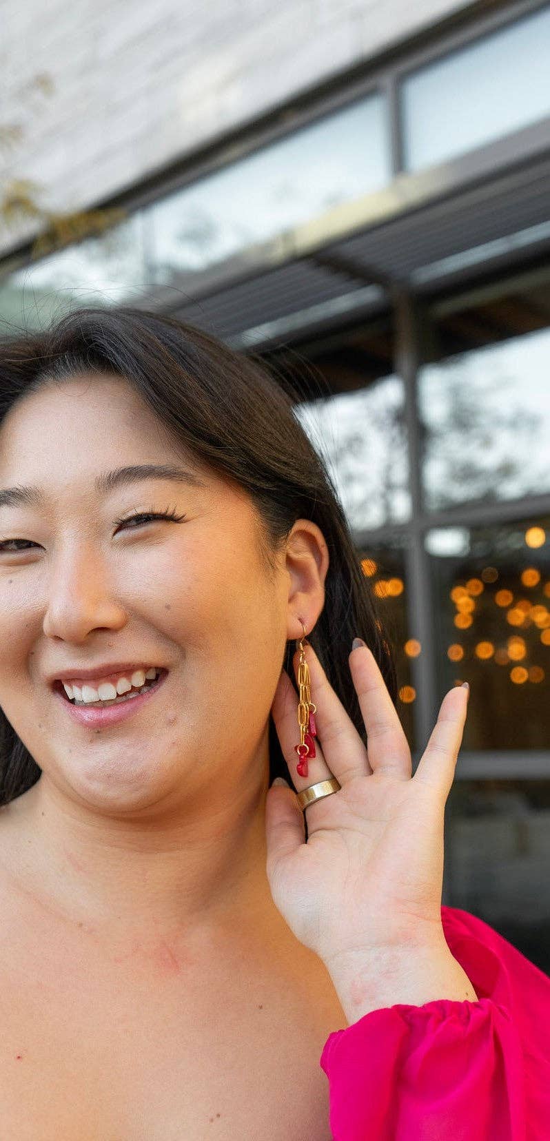 Heartstring Earrings - Red // Valentine's Day Jewelry