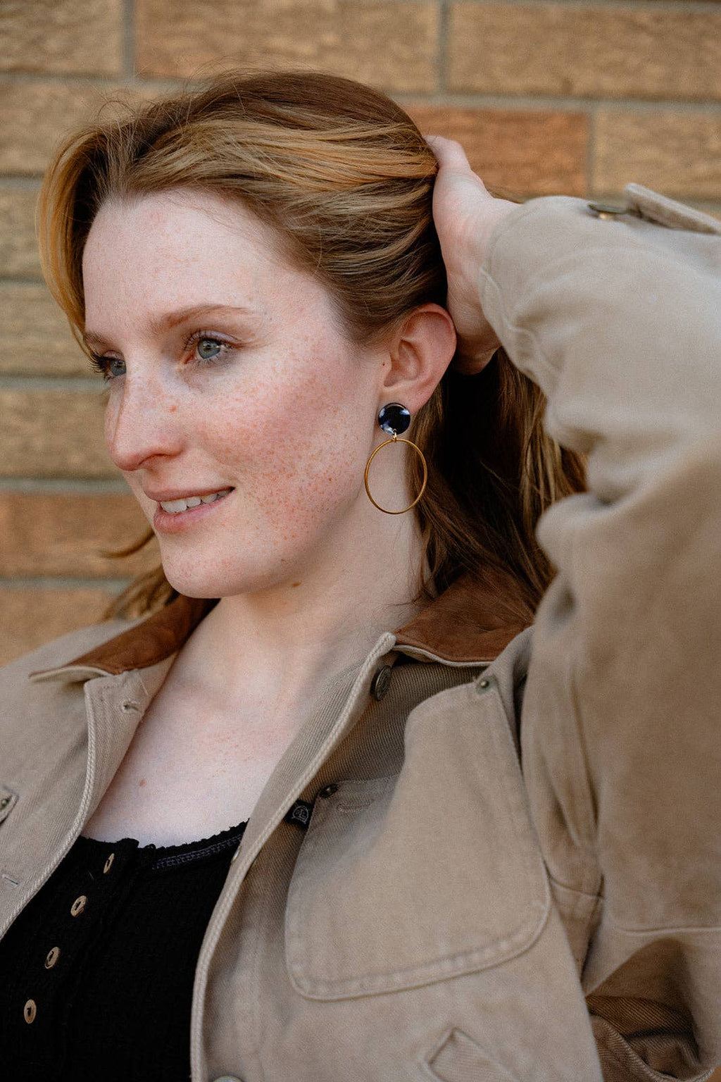 Amelia Earrings - Midnight Marble // Fall, Jewelry, Dangle