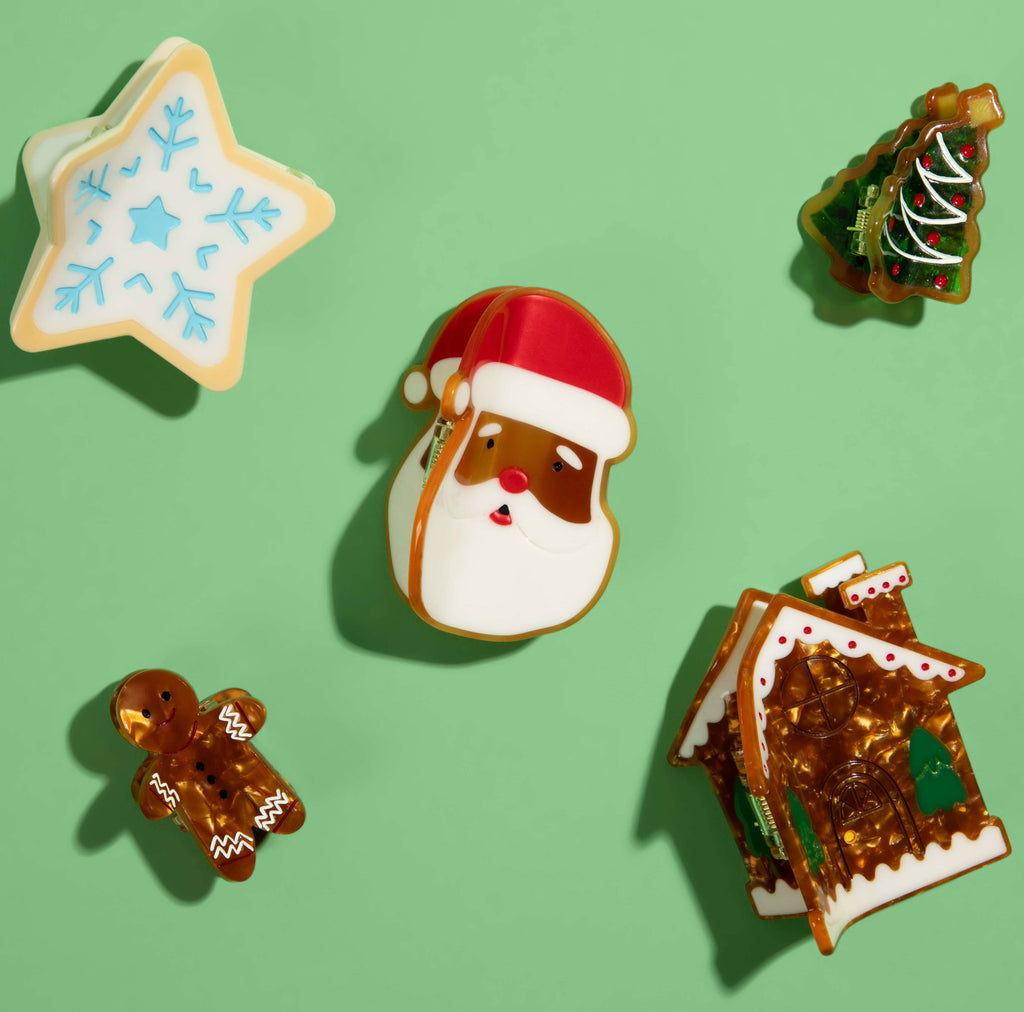 PREORDER: Mini Christmas Tree Holiday Cookie Hair Claw Clip