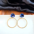 Amelia Earrings - Midnight Marble // Fall, Jewelry, Dangle