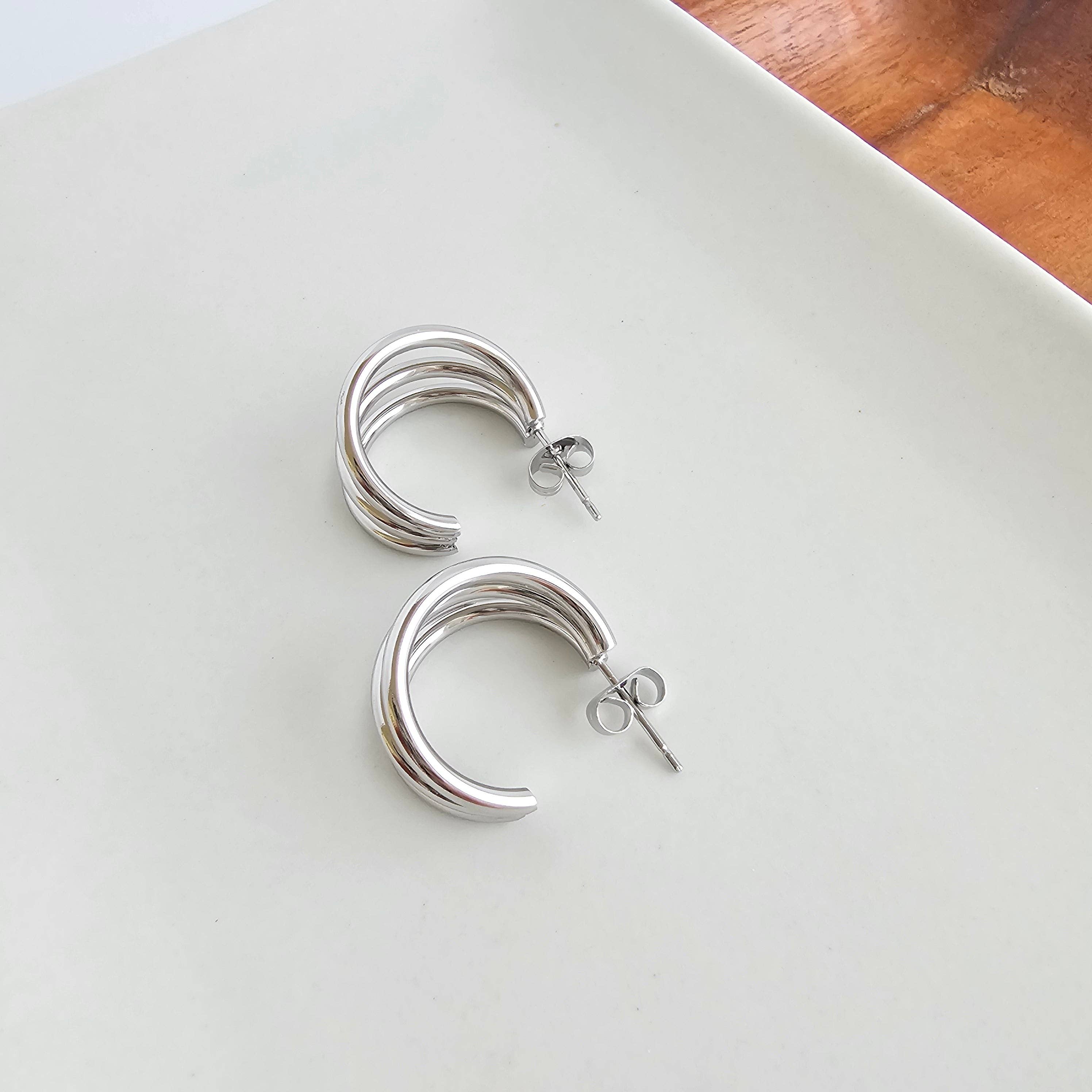 Silver Luxe Treya Hoops