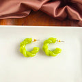 Ramona Hoops - Olive Green // Fall, Resin, Earrings, Jewelry